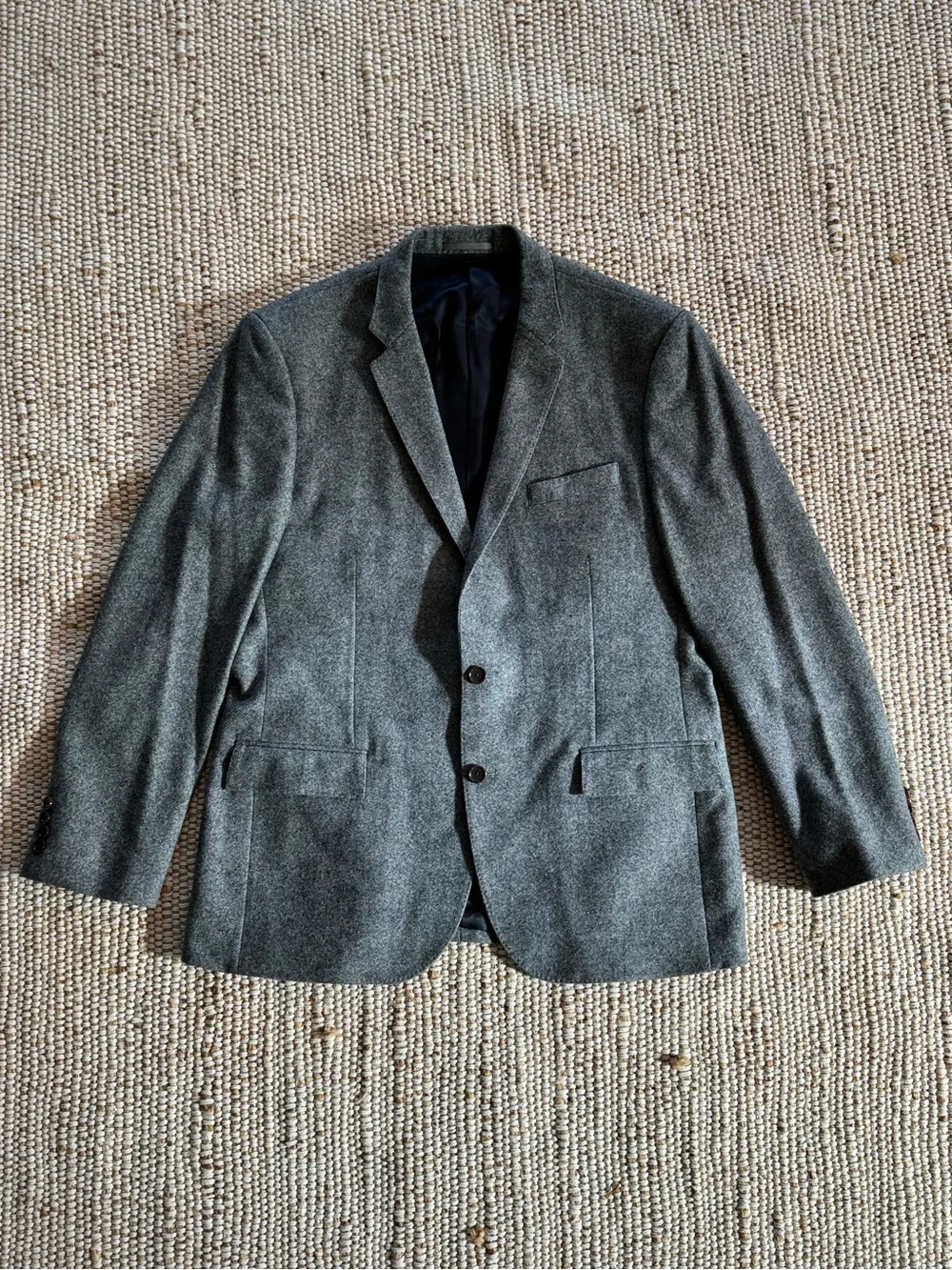 J.Crew Ludlow Gray Reid & Taylor Wool Cashmere Blazer size 44R EUC
